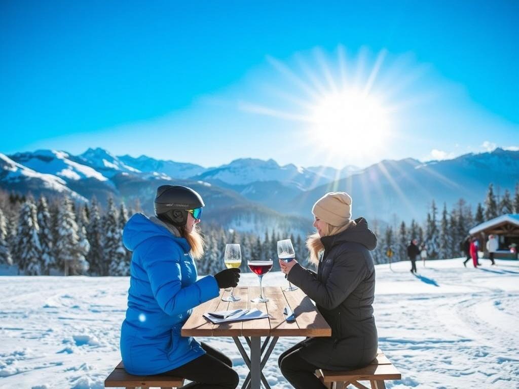     Skireisen in den Alpen. Après-Ski und Kulinarik: Genuss abseits der Piste