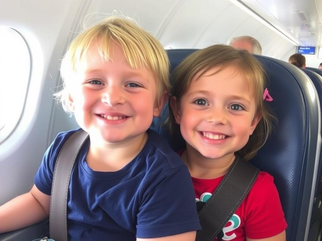 El desafío de viajar con niños pequeños.. En avión: sobrevivir a los controles y al despegue