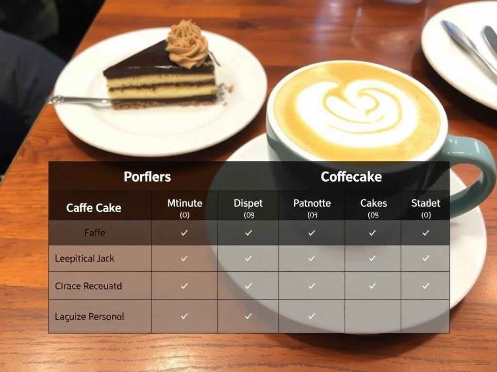 Der beste Kaffee/Kuchen, den ich auf Reisen hatte.. Tabla comparativa: mis mejores cafés y pasteles por experiencia