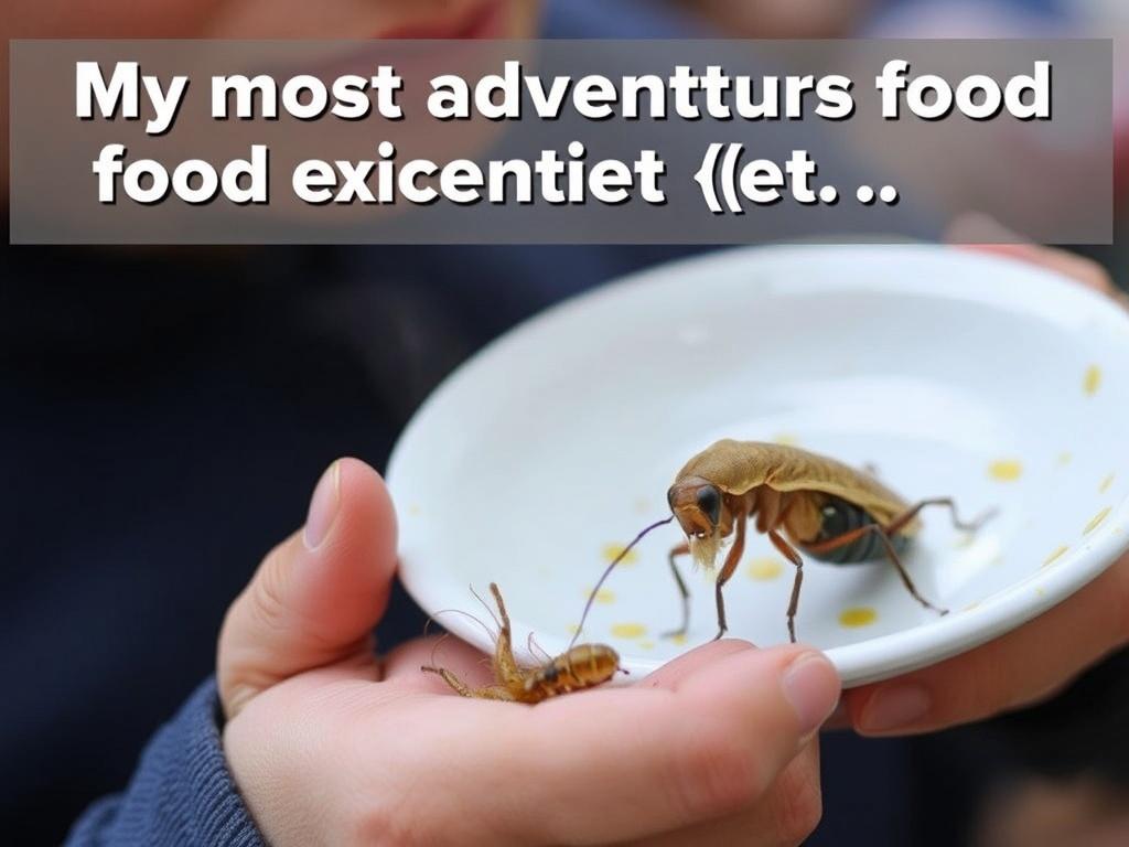 My most adventurous food experience (eating insects, etc.).. Conclusión
