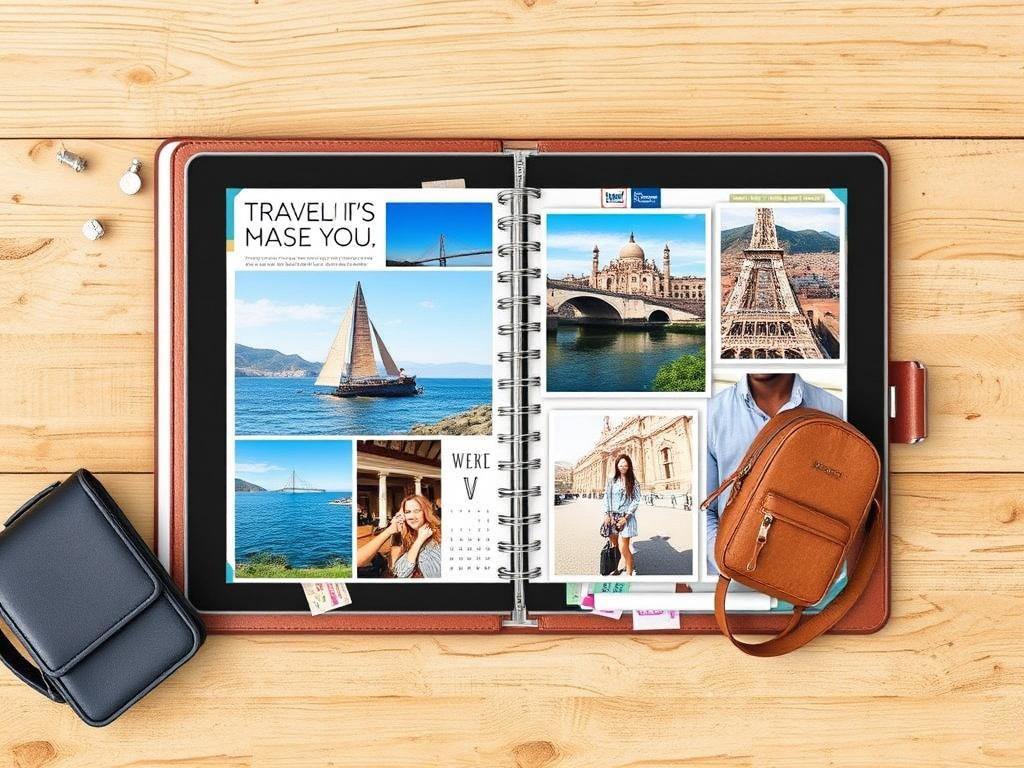 Creating a travel scrapbook or journal.. Versión digital: cómo crear un diario de viaje online o híbrido