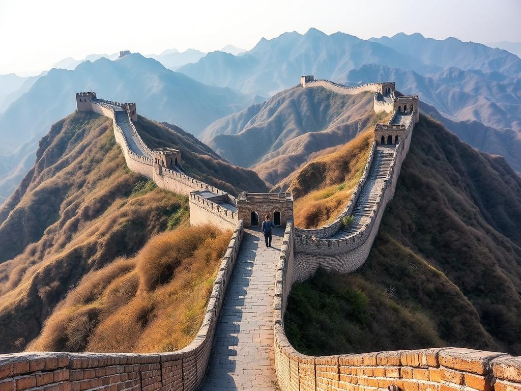 Eine Reise zu den Weltwundern der Neuzeit.. Gran Muralla China: una cinta que abraza colinas infinitas
