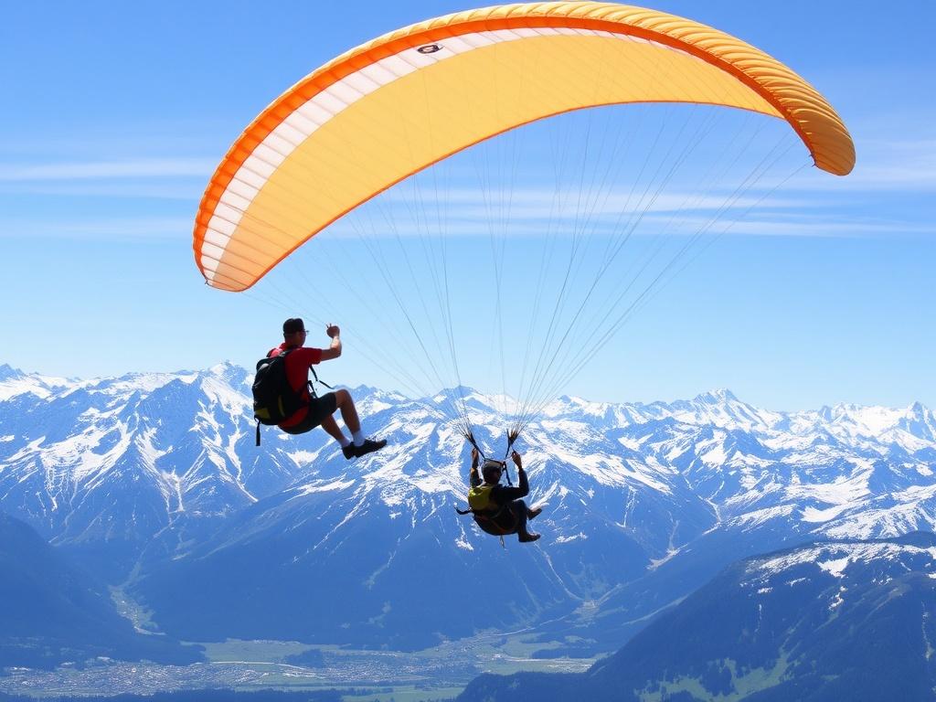 Parapente sobre los Alpes suizos.. Vuelos de cross-country y competencias: cuando el parapente se vuelve deporte