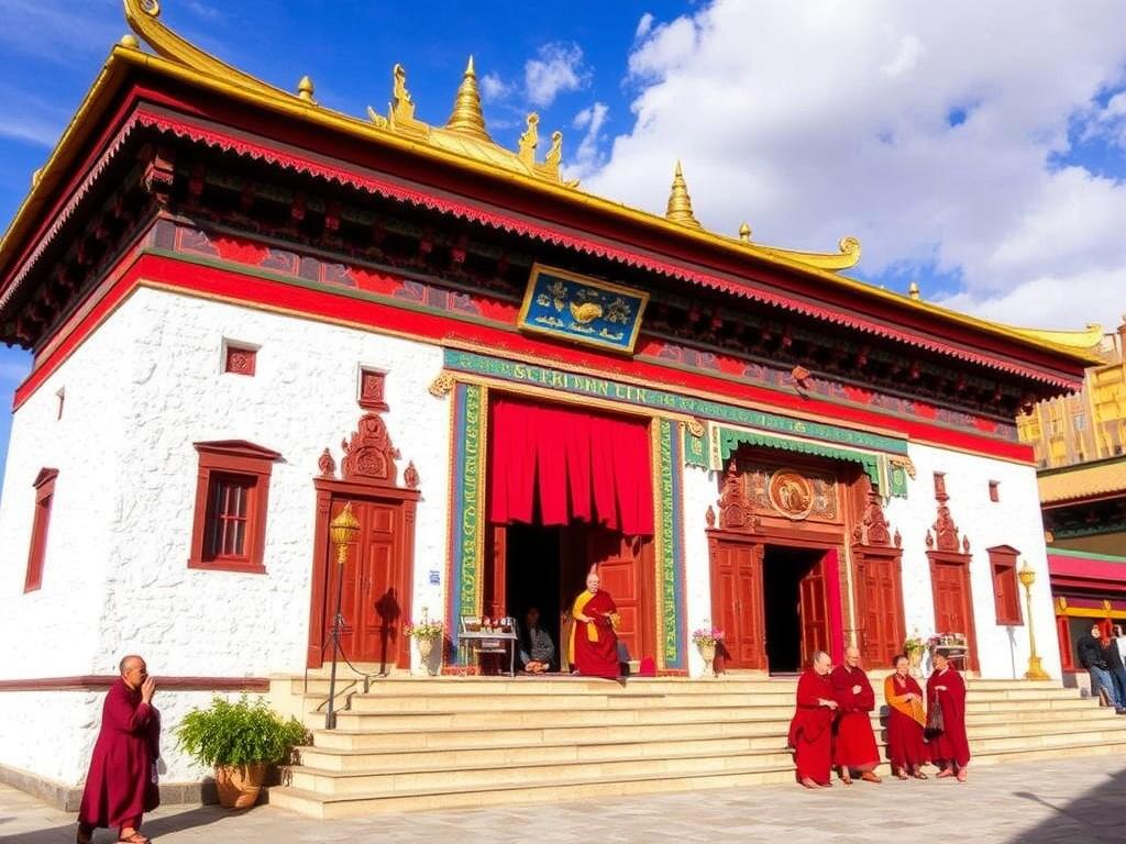 Templos budistas y la vida monástica en Tíbet.. Visitar un templo tibetano: etiqueta y experiencia