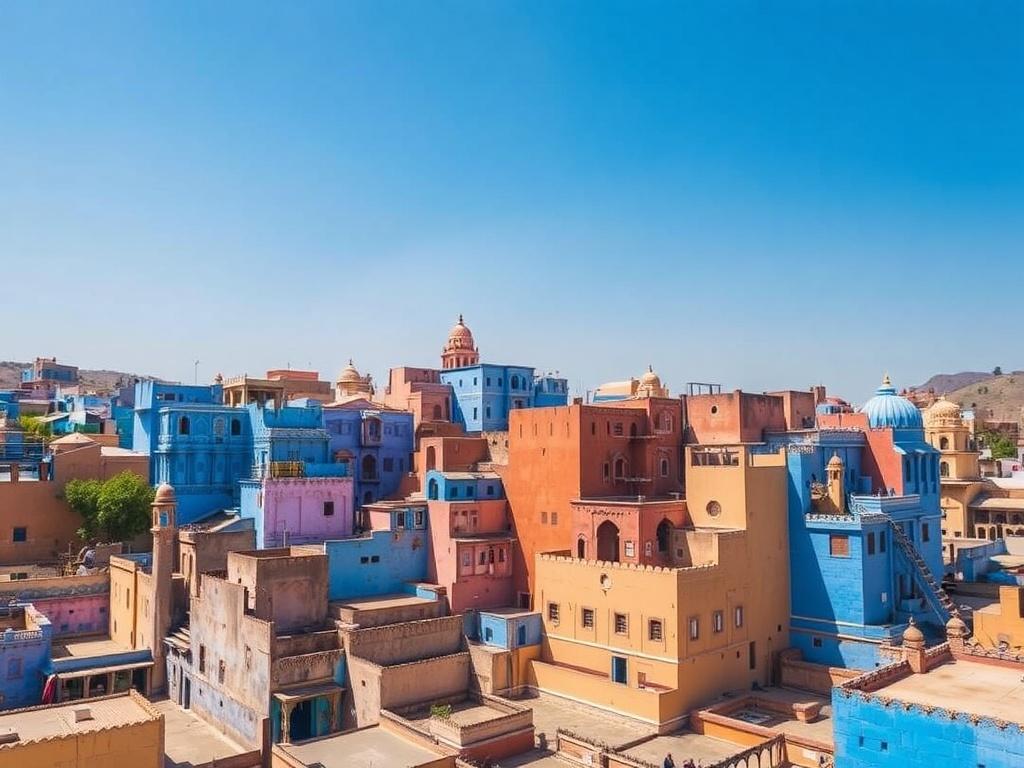 Exploring the world's most colorful cities.. Jodhpur, India: la ciudad azul del desierto