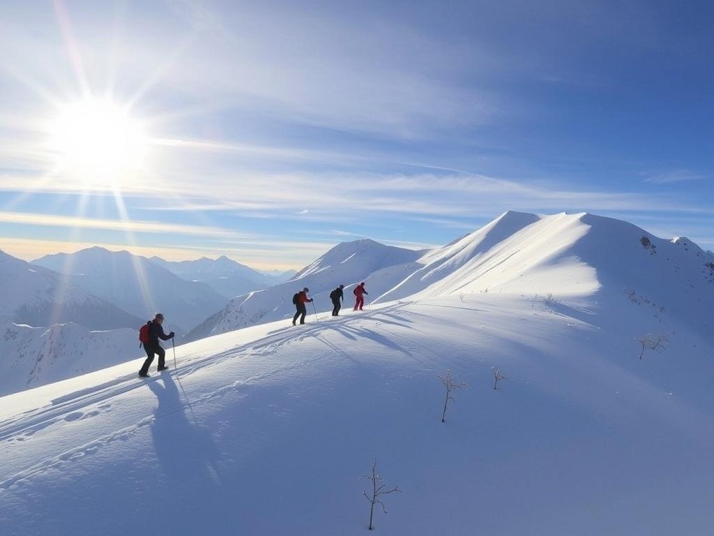 Skitouren in den Alpen.. Técnicas de subida y bajada