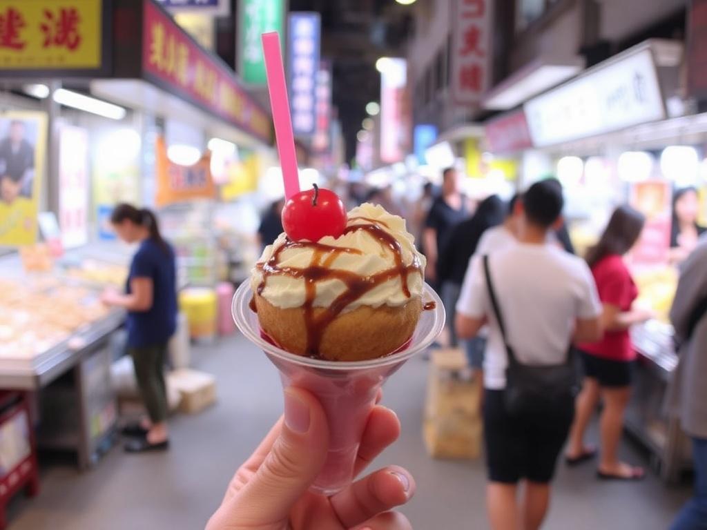 A food tour through the night markets of Taiwan.. Postres y bebidas: cómo cerrar la noche con broche de oro