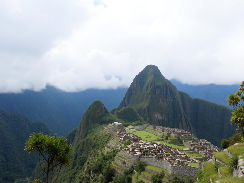 Die Inkastadt Machu Picchu in Peru.. Flora y fauna: vida en la ceja de selva