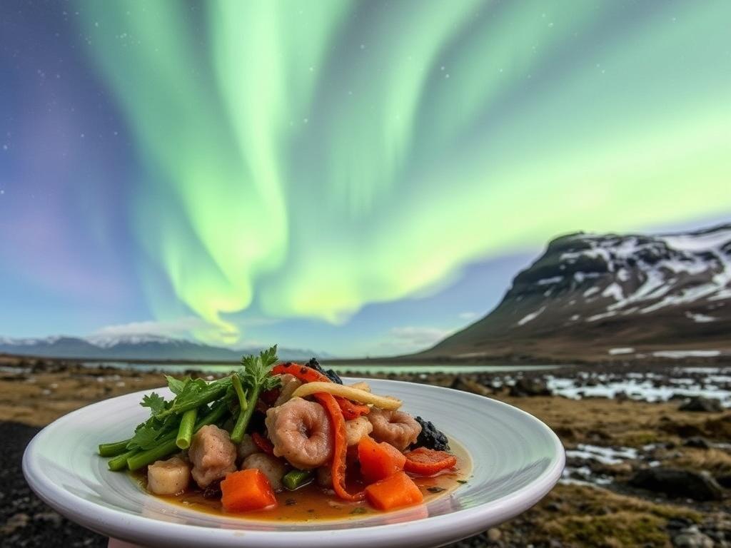 Islandia: tierra de hielo, fuego y auroras boreales.. Gastronomía islandesa: sabores del Atlántico y la tierra
