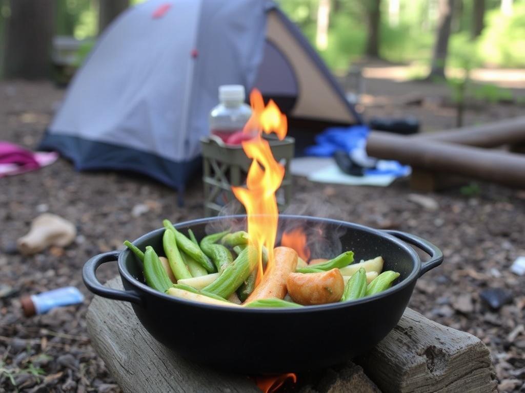 Campingurlaub: Zurück zur Natur.. Cocina de camping: sencilla, sabrosa y sostenible