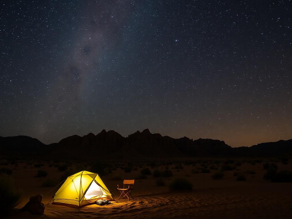 Bajo un cielo infinito: acampar bajo las estrellas en el desierto