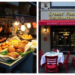 Comida callejera vs. restaurantes gourmet: dos caras de un viaje