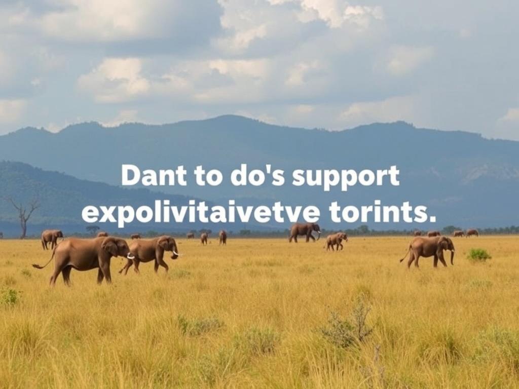 Respetar la vida silvestre: no apoyar el turismo explotador