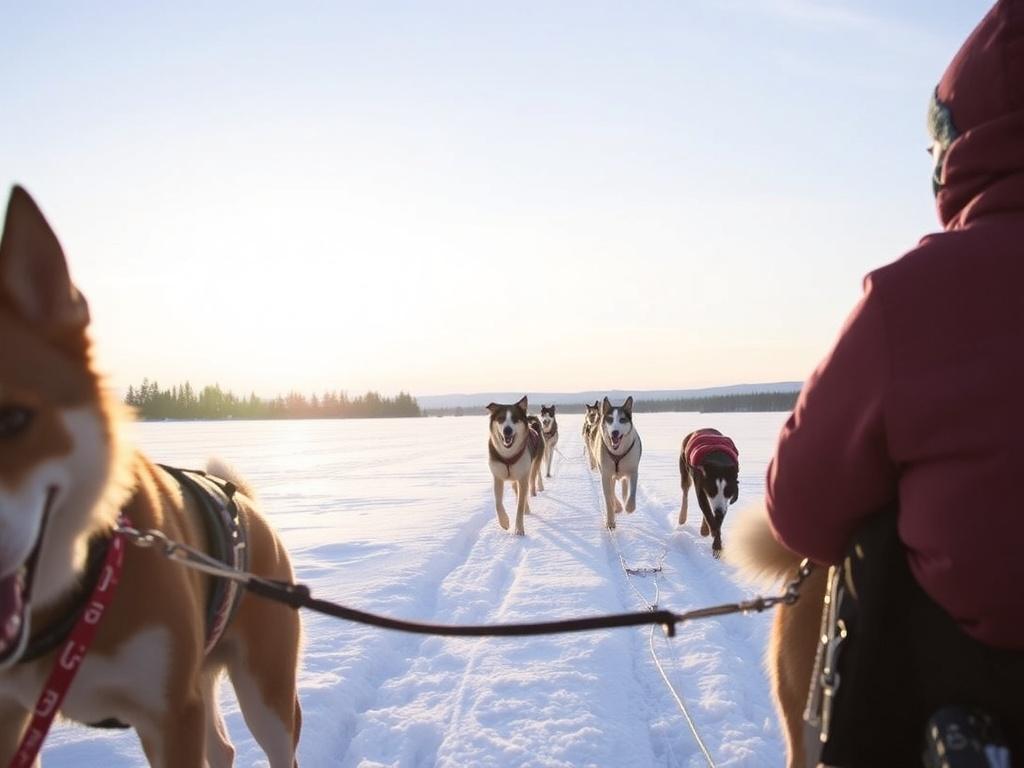 Perros, trineos y auroras: la magia del dog-sledding en el Ártico